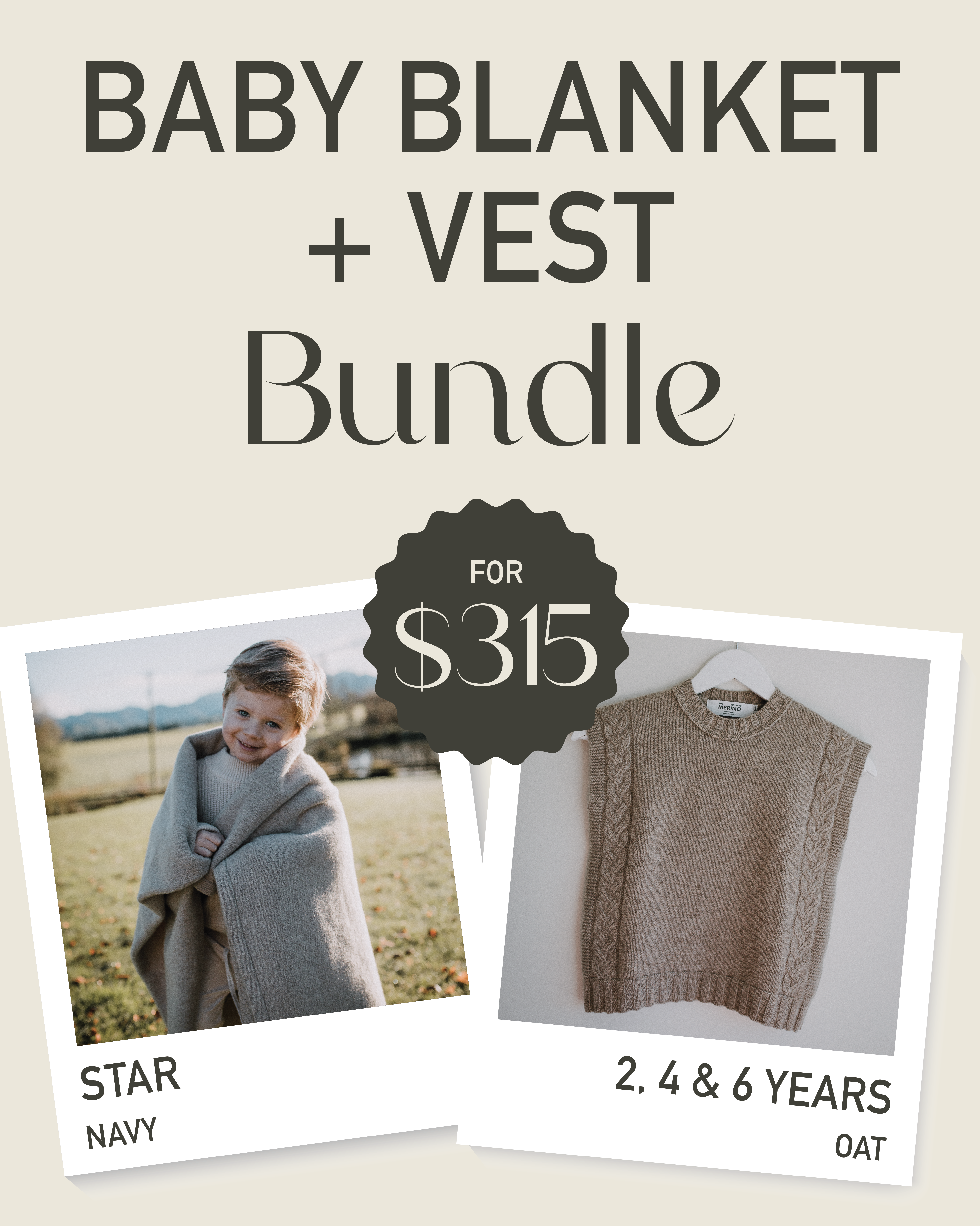 Baby Blanket + Vest Bundle